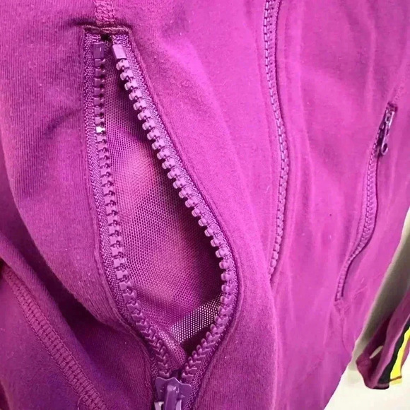 Lululemon Half Moon Full Zip Track Jacket Running Yoga Activewear Purple Women 8 - Picture 4 of 16